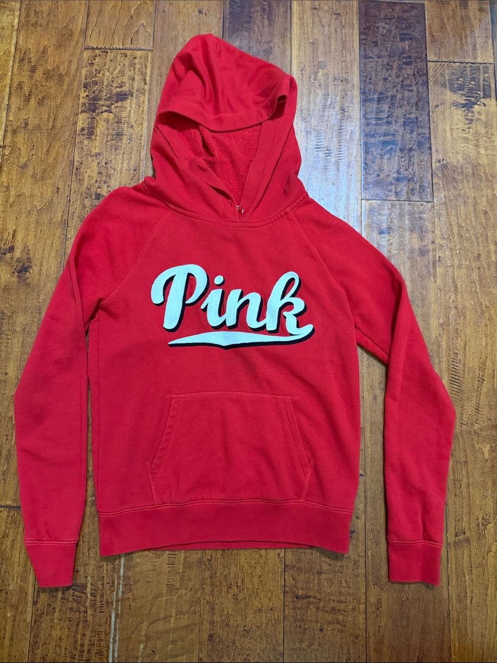 PINK Victoria's Secret Red Logo Hooded Pullover